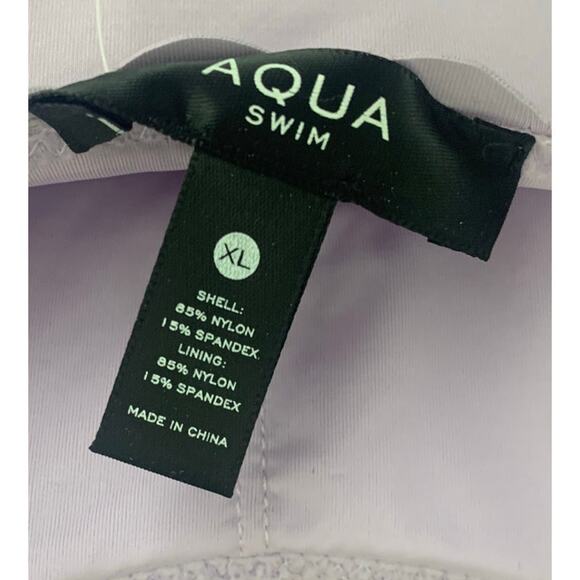 Aqua Swimwear Scalloped One pc Swimsuit NWT XL Light Lilac - Picture 10 of 10